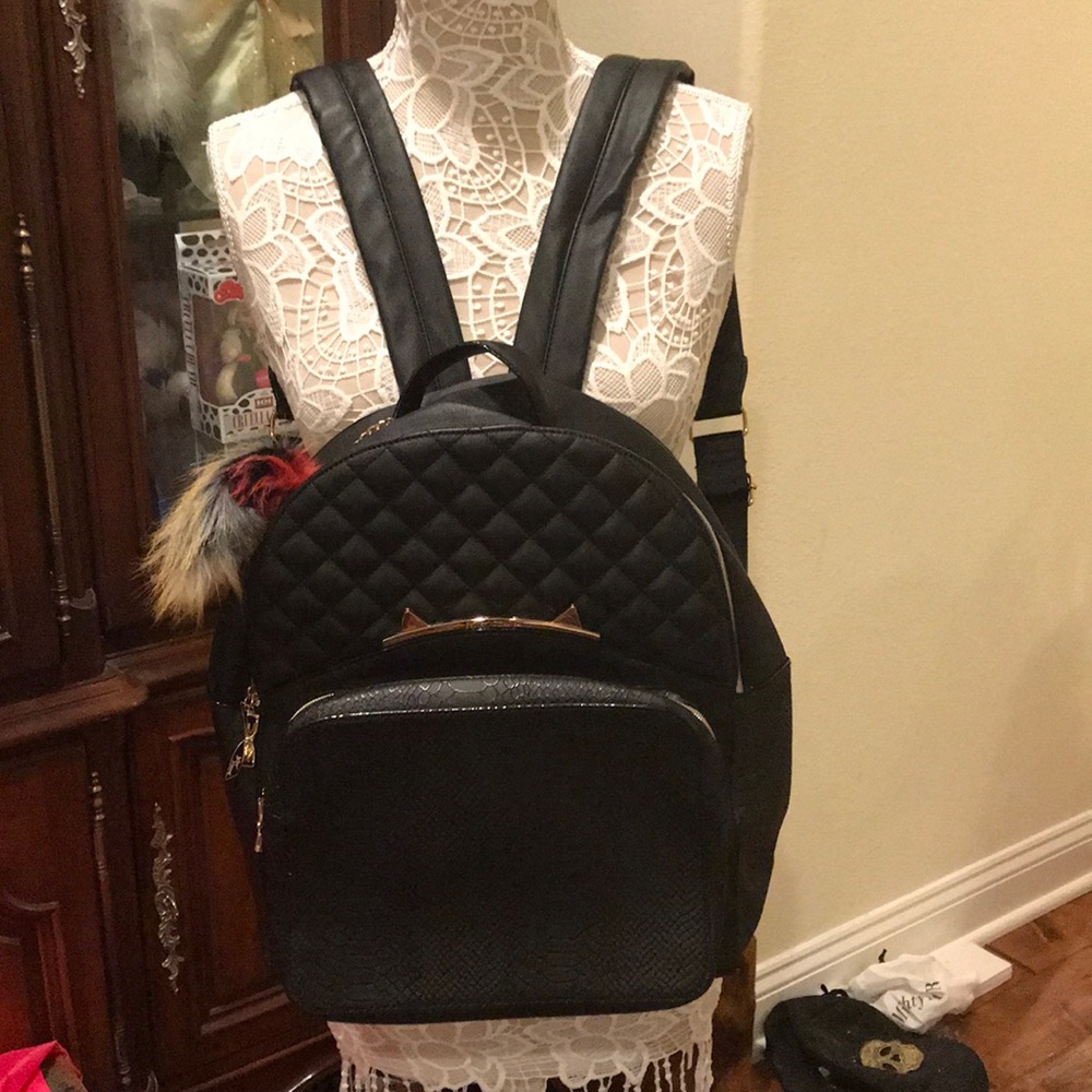 Authentic Betsey Johnson Cat Backpack - image 1